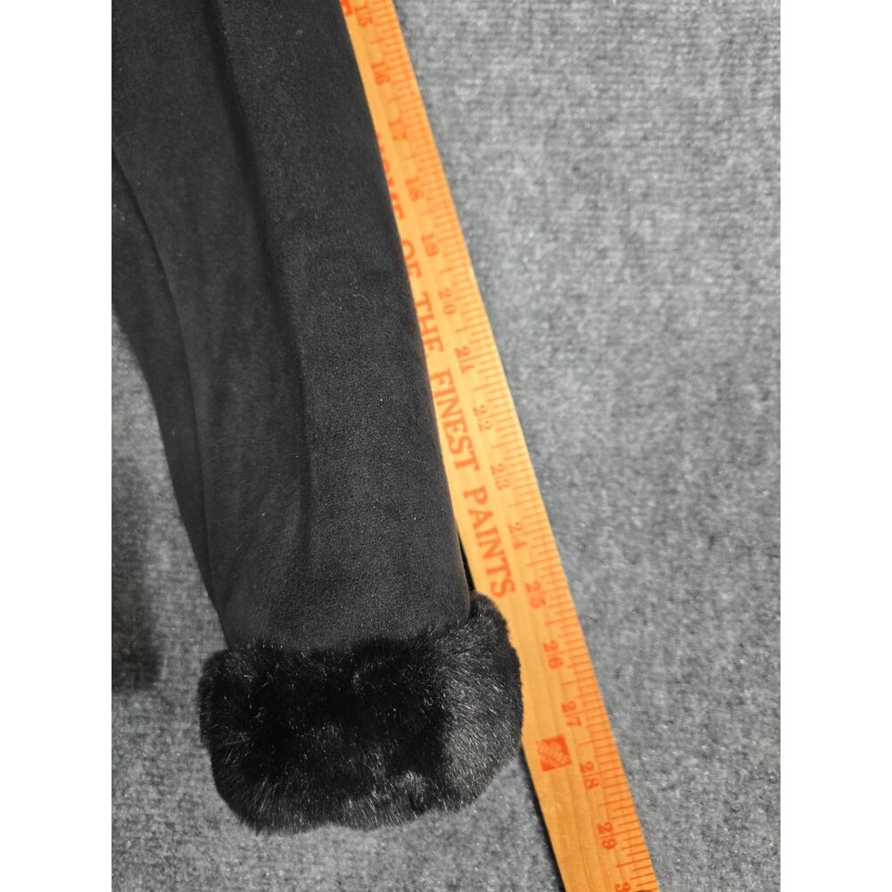 Croft & Barrow Jacket Womens Medium Black Faux Fur Lined Microfiber Zip Coat - Picture 5 of 10